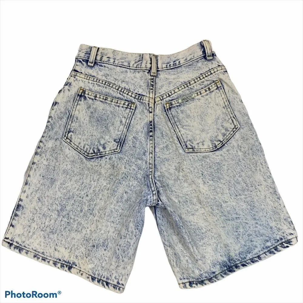 Vintage‎ Sason Acid Wash High Rise Jean Shorts 7/8